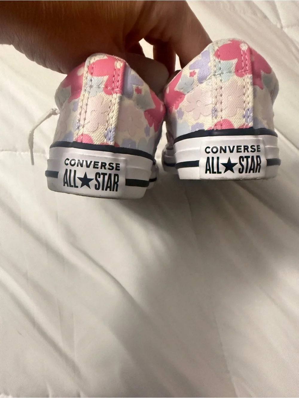 Converse Kids All Star Floral Low Top Sneakers - Pink, Lavender, White